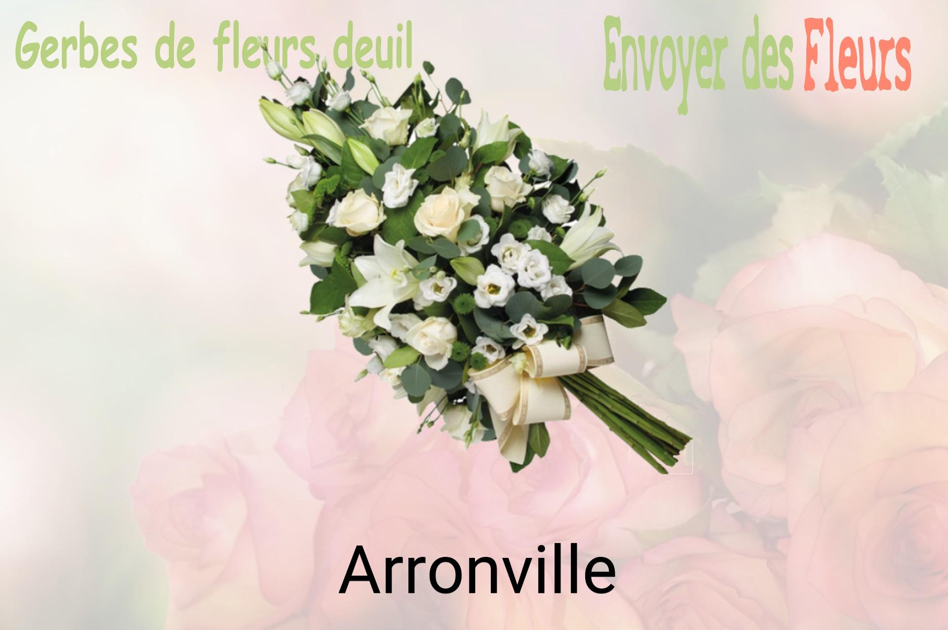 Gerbe de fleurs de deuil livrée à Arronville